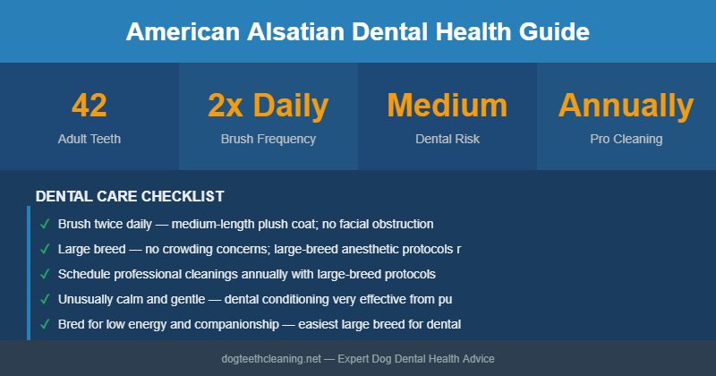 American Alsatian dental health infographic