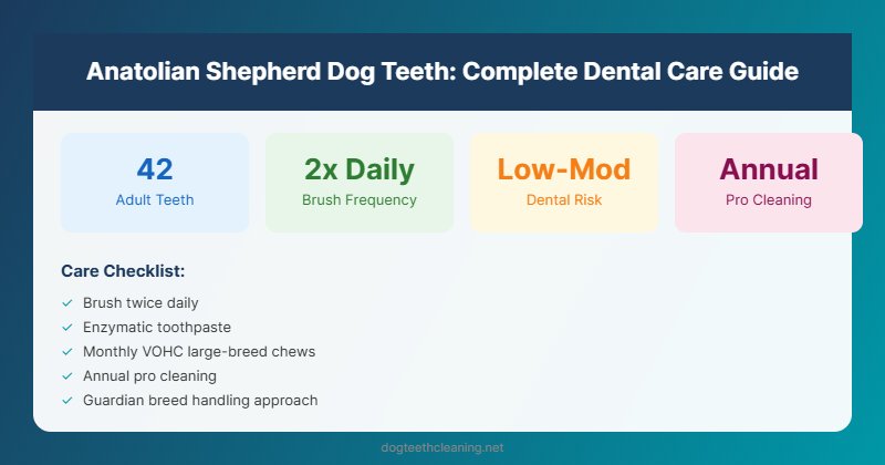 anatolian shepherd teeth dental care guide infographic