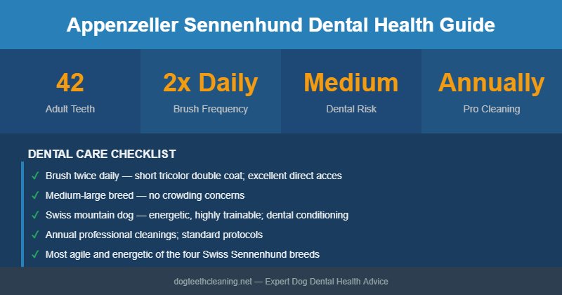 Appenzeller Sennenhund dental health infographic