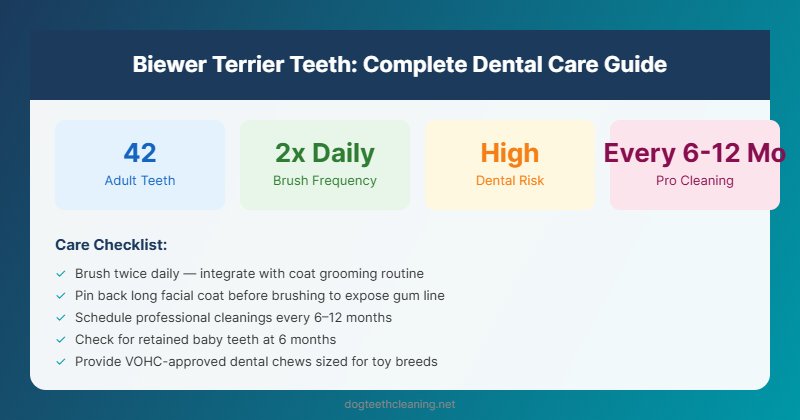 biewer terrier teeth dental care guide infographic
