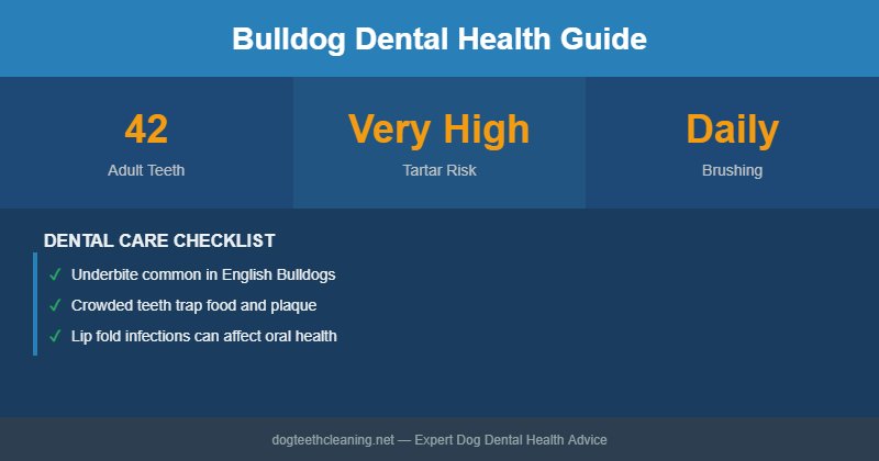 Bulldog dental health infographic