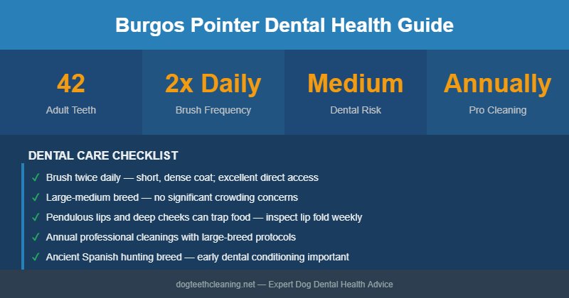 Burgos Pointer dental health infographic