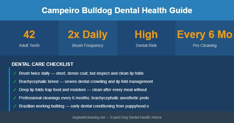 Campeiro Bulldog dental health infographic