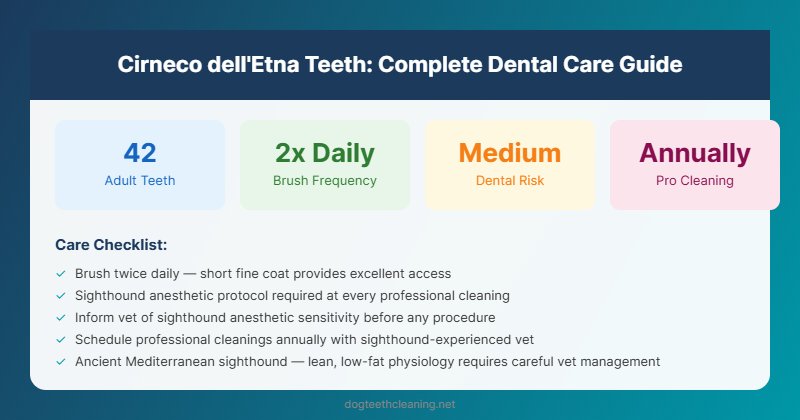 cirneco dell etna teeth dental care guide infographic
