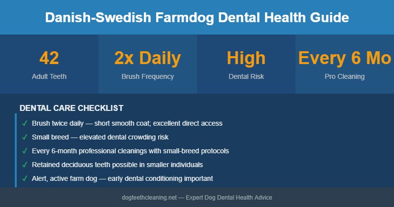 Danish-Swedish Farmdog dental health infographic