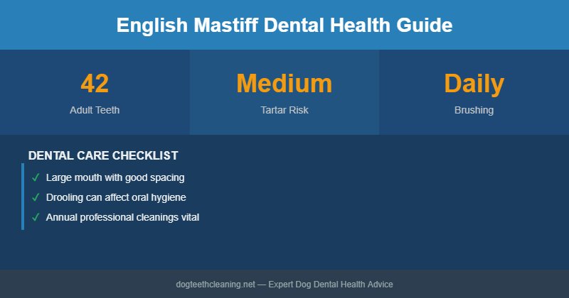 English Mastiff dental health infographic