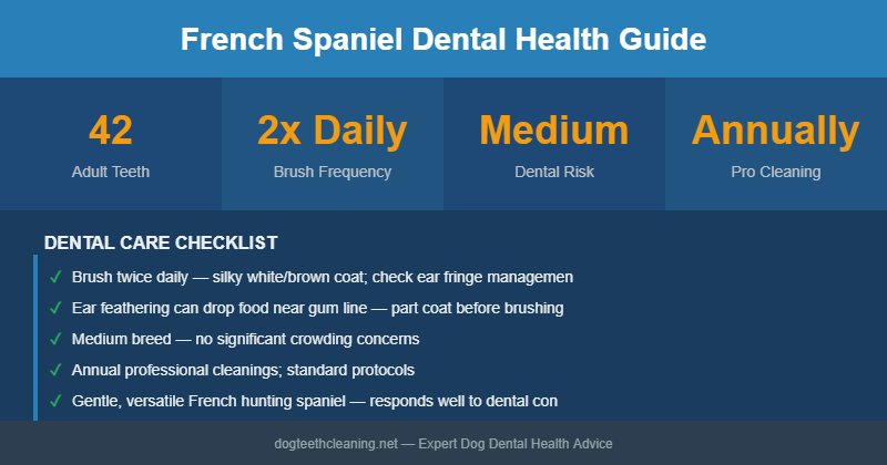 French Spaniel dental health infographic