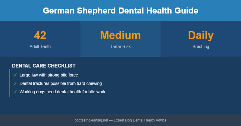 German Shepherd dental health infographic