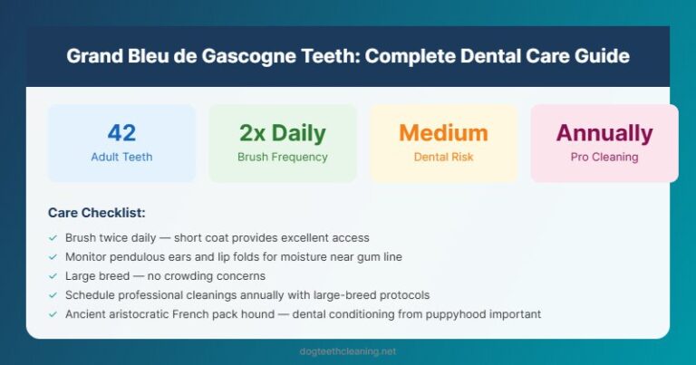 grand bleu de gascogne teeth dental care guide infographic