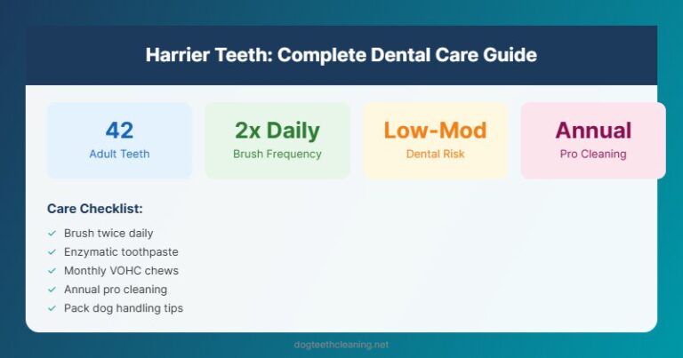 harrier dog teeth dental care guide infographic