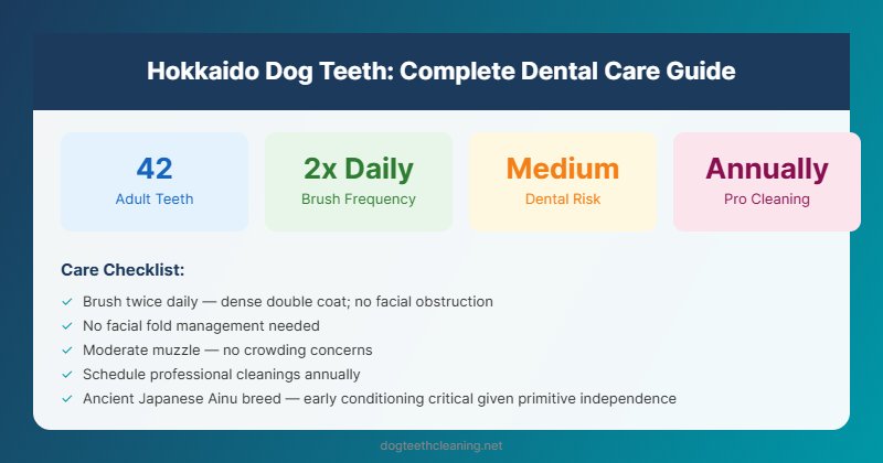 hokkaido dog teeth dental care guide infographic