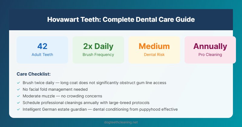 hovawart teeth dental care guide infographic