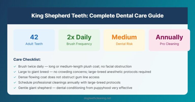 king shepherd teeth dental care guide infographic