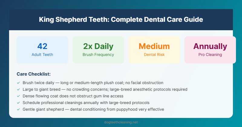 king shepherd teeth dental care guide infographic