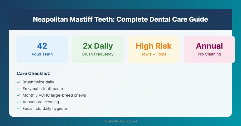 neapolitan mastiff teeth dental care guide infographic