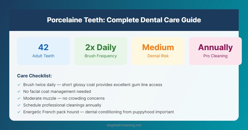 porcelaine dog teeth dental care guide infographic