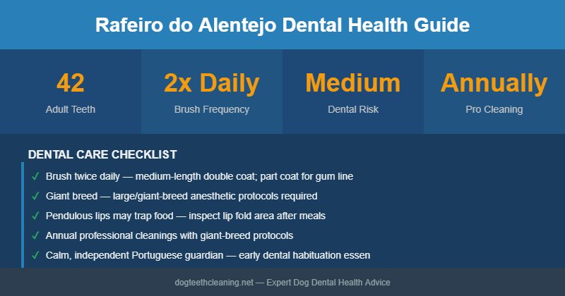 Rafeiro do Alentejo dental health infographic