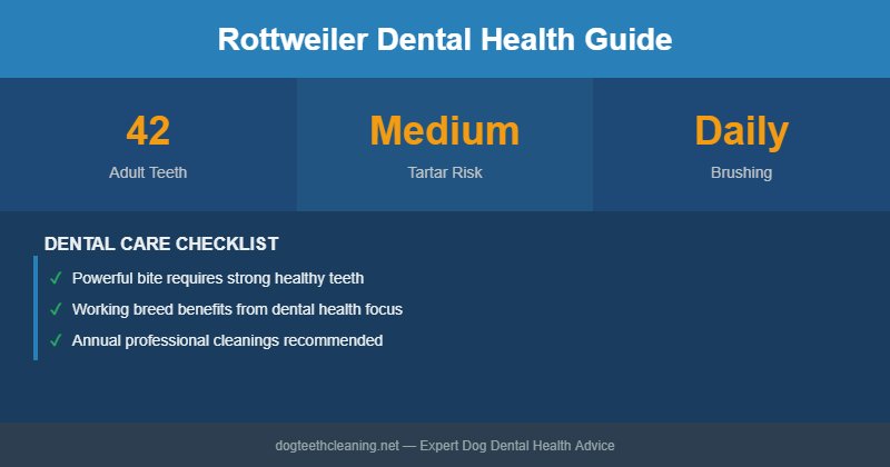 Rottweiler dental health infographic