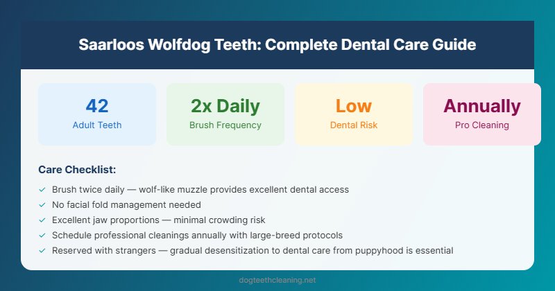saarloos wolfdog teeth dental care guide infographic