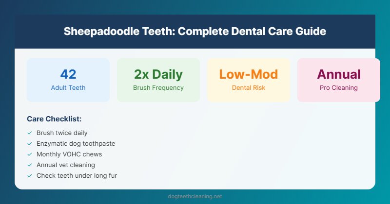 sheepadoodle teeth dental care guide infographic