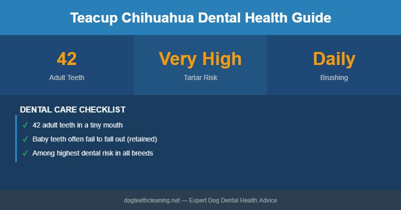 Teacup Chihuahua dental health infographic