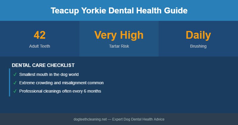 Teacup Yorkie dental health infographic
