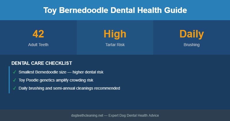 Toy Bernedoodle dental health infographic