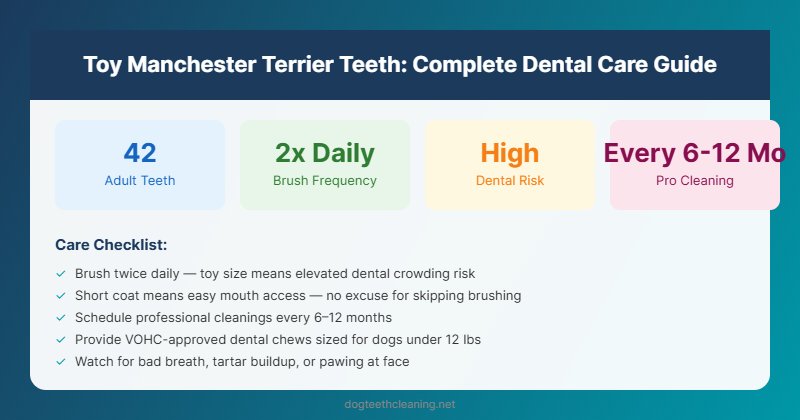 toy manchester terrier teeth dental care guide infographic